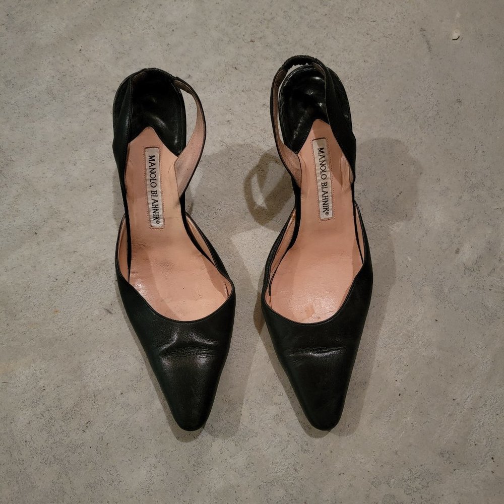 Manolo Blahnik Kitten Heel Slingback